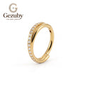 ASTM F136 Titanium Hinged Segment Clicker Ring Pave Clear CZ Teardrop Chevron V-Shape Septum Daith Hoop Hypoallergenic Gold Silver Earring